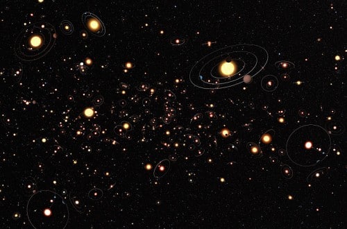 مجرة من الكواكب. الصورة: المرصد الأوروبي الجنوبي ESO M. Kornmesser بموجب ترخيص Creative Commons Attribution 3.0.