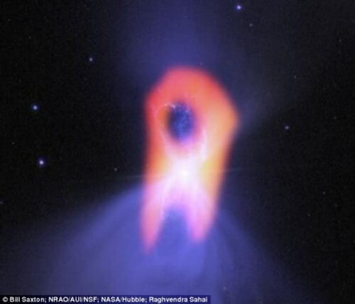 ערפילית הבומרנג. צילום ALMA/NASA/ESA