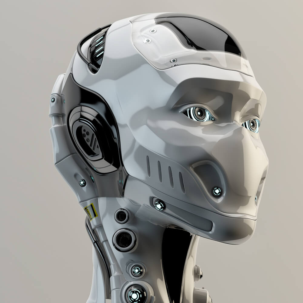 رأس روبوت مع جميع أجهزة الاستشعار. الصورة: شترستوك