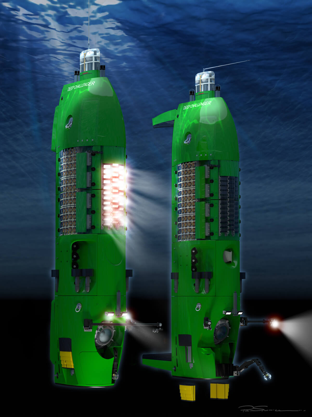 The DEEPSEA CHALLENGER deep-sea submarine from the company's website