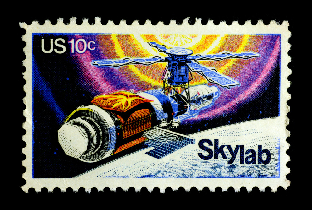American stamp commemorating the Skylab program. Photo: Georgios Kollidas / Shutterstock.com