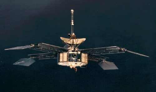 A rendering of one of the twin spacecraft Mariner 3 and 4. Image: NASA