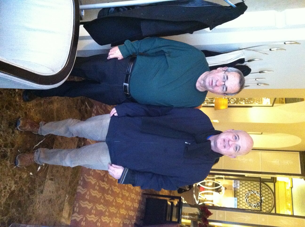 פרופ' אריה ורשל והח"מ במלון גרנד בשטוקהולם, 6.12.13. צילום: אתר הידען