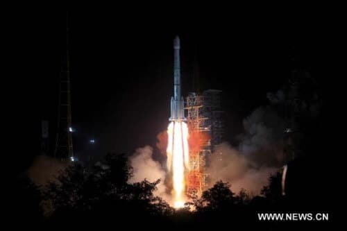 The launch of the Chinese spacecraft Shanghai 3 to the moon. Photo: Chinese news agency Xinhua