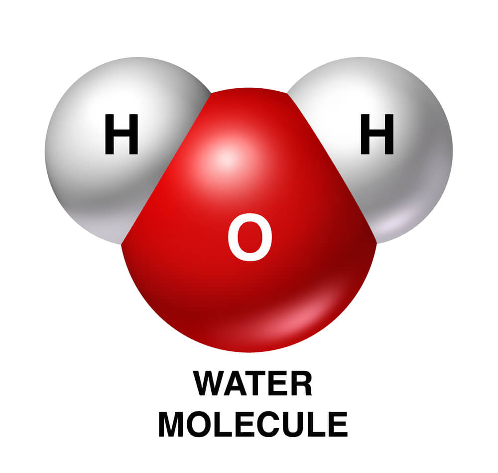 water molecule. Illustration: shutterstock