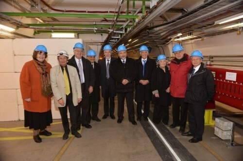 The Israeli delegation that inaugurated Israel's participation in the soil thickener in Sarn. Photo: Laurent Egli for the Ministry of Foreign Affairs.