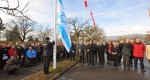 يتم رفع العلم الإسرائيلي في CERN عند انضمام إسرائيل الرسمي إلى المنظمة. تصوير: وفد وزارة الخارجية في جنيف، لوران إيجلي.