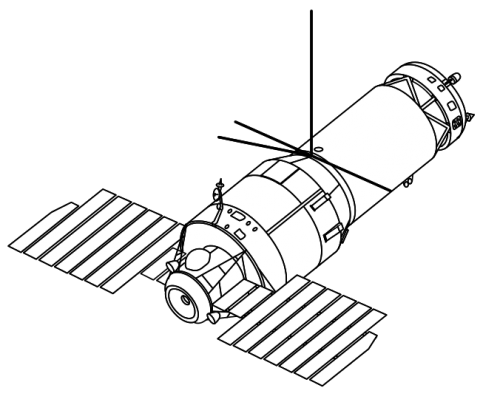 Diagram of the Salyut 3 space laboratory. From Wikipedia