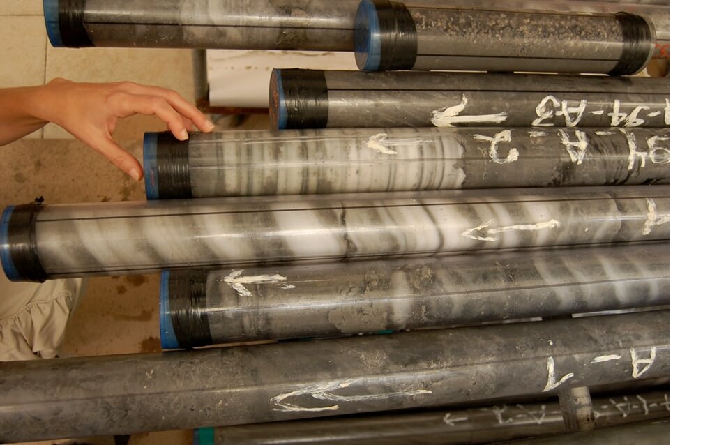 Dead Sea cores. Photo: Dr. Michael Lazar, University of Haifa