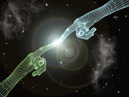 The hand of God creates the universe with the big bang. Illustration: shutterstock