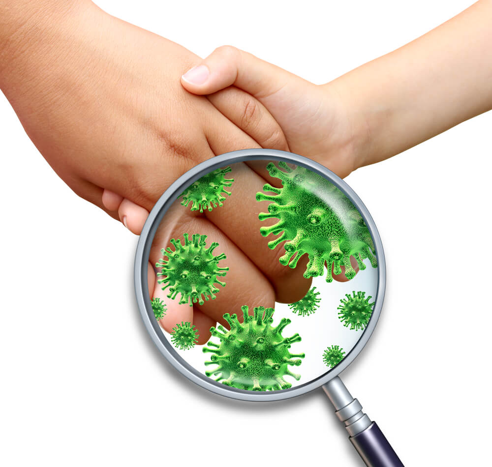Bacteria at hand. Photo: shutterstock