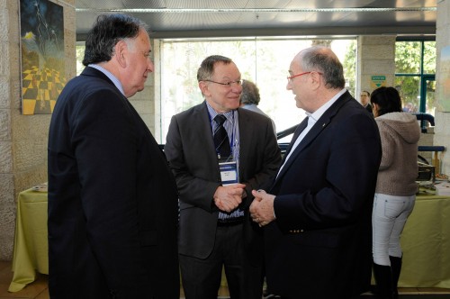 From the right: Professor Peretz Lavi, Professor Rafi Biar, Attorney Yona Yahav, Mayor of Haifa. Photo: Sharon Tzur, Technion Spokesperson