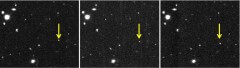 2012 VP113, העצם המרוחק ביותר במערכת השמש, נכון למארס 2014, כפי שנראה בתצפיות עוקבות בהפרש של שעתיים כל אחת, ב-5 בנובמבר 2012. הממצאים פורסמו ב-27 בארס 2014 בנייצ'ר
