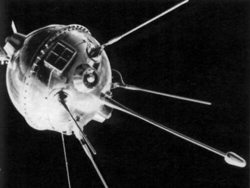 The Luna 1 spacecraft. Image from the NASA archive