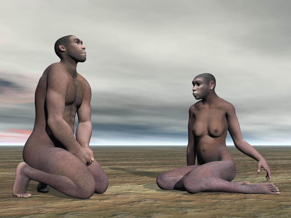 A man and a woman of the species Homo erectus. Illustration: shutterstock