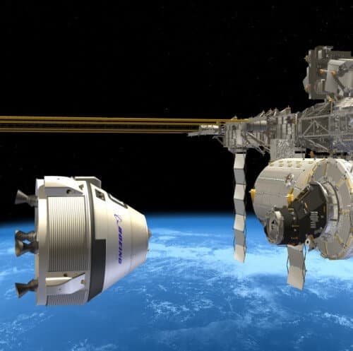 Boeing's CST-100 spacecraft is docked at the space station with crew members on board. Illustration: Boeing