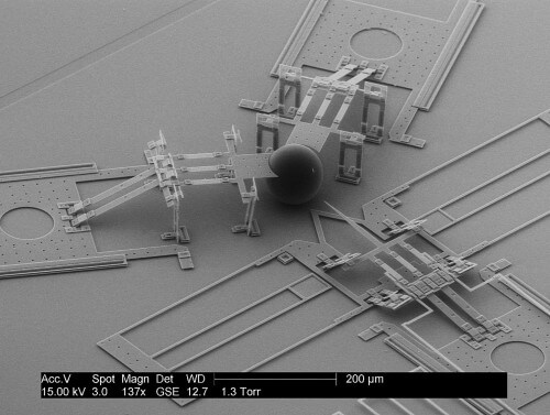 Image of the nano-syringe developed by BYU researchers for gene therapy.