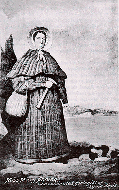 גלויה מהמאה ה-19 המתארת את מארי אנינג.