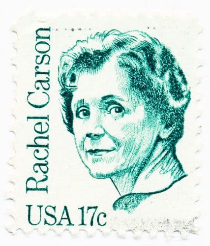 Rachel Carson on a 1981 US stamp. Photo: Solodov Alexey / Shutterstock.com