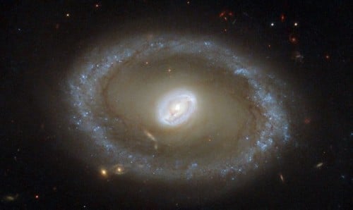 צילום של הגלקסיה NGC 3081 בטלסקופ החלל האבל. צילום: סוכנות החלל האירופית ונאס"א, ר. בוטה - אוניברסיטת אלבמה.