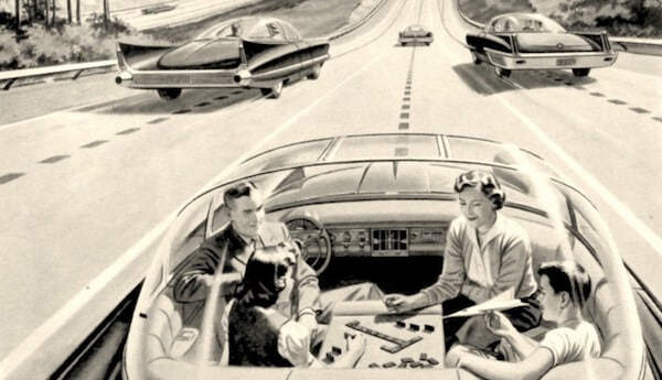 Just before the end: did you know? Already in 1957 there was a first advertisement for driverless cars. The idea may have been good, but the technology took another fifty years to reach the point of realization.