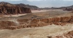 8. The "Slaves' Hill" site seen from a distance, in the background the sandstone formations of "Solomon's Pillars". The new research shows that the hill was used for copper extraction by a skilled and respected workforce, and not by "slaves" as previously believed