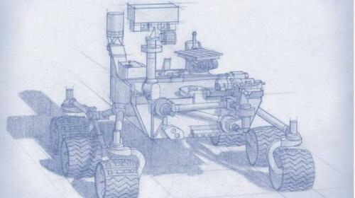 רכב אמריקני חמישי על מאדים, אחרי שני רכבי חלל אירופיים. שרטוט של Mars 2020 Rover. תרשים: נאס"א