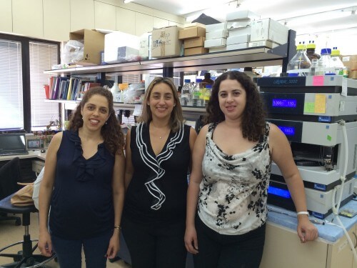 From right to left - Ella Markovski, Prof. Ronit Sachi-Painero and Hamda Bavor-Cohen.