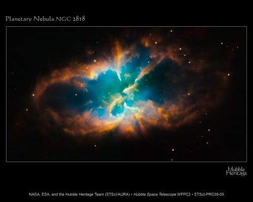 السديم الكوكبي NGC 2818 الصورة: تلسكوب هابل الفضائي