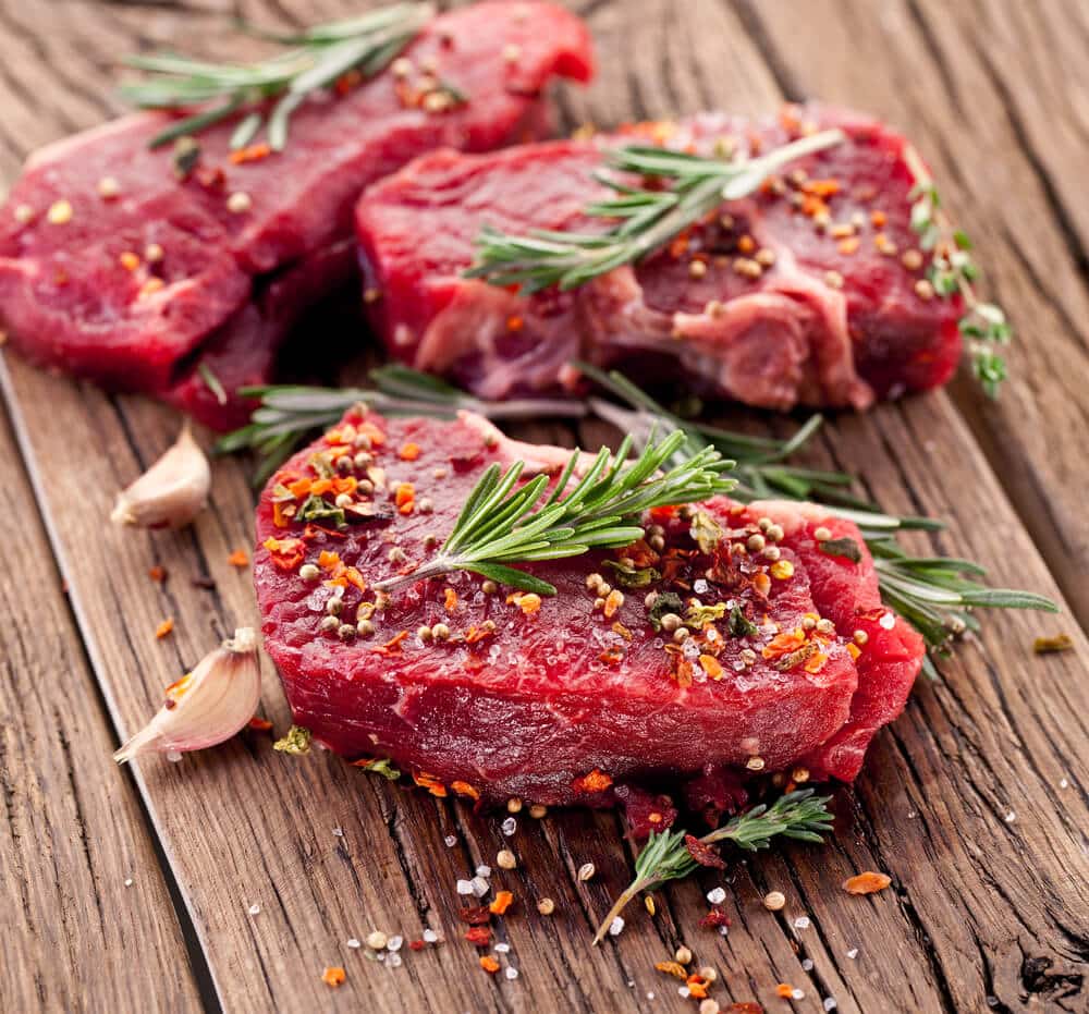 Two servings of red meat per week - steaks. Photo: shutterstock