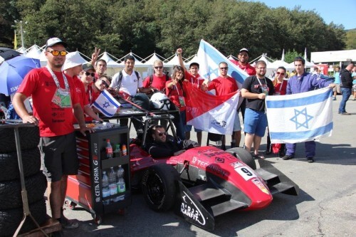 The Technion delegation to the Formula Student 2014 international competition. Photo: Technion spokesperson