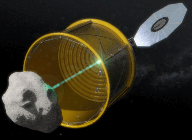 אחת ההצעות למשימה רובוטית ללכידת אסטרואיד קטן. איור NASA/JPL