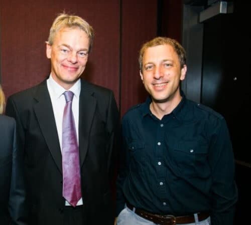 Associate Professor Dori Derdikman (right) with Professor Edward Moser Photo credit: Dori Derdikman