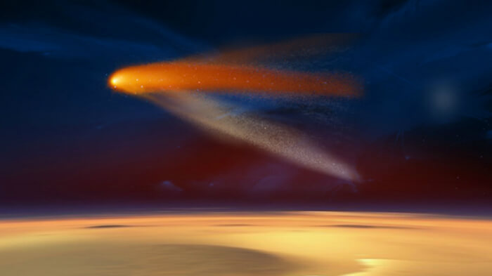 Illustration of the passage of the Siding Spring comet near Mars. Source: NASA