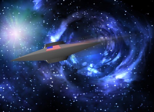 An American spaceship wanders through space and is exposed to cosmic radiation. Illustration: shutterstock