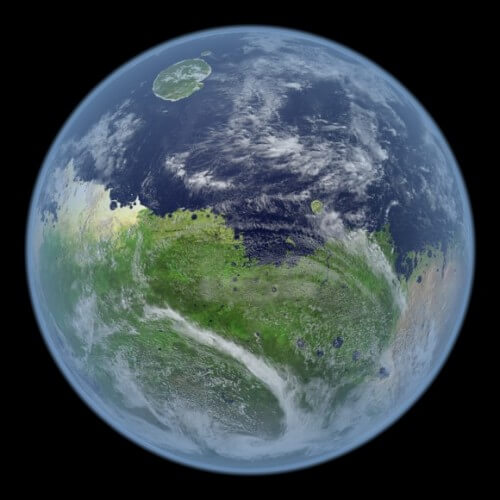 איור אמן של "מאדים החי" איור קווין גיל, נאס"א