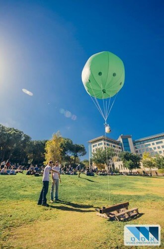 The meteorological balloon of Maal'a - the engineers of the future for the environment at the Technion. Photo: Technion Spokesperson