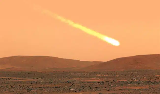 השביט סיידינג ספרינג כפי שהיה עשוי להיראות מאדמת מאדים. איור: סוכנות החלל ההודית