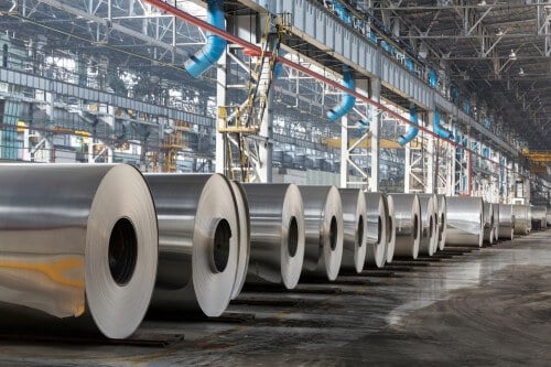 Rolls of aluminum sheets. Photo: shutterstock