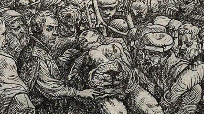 Andreas Vesalius dissects a corpse. The cover of the book De humani corporis fabrica. Photo: Wikimedia