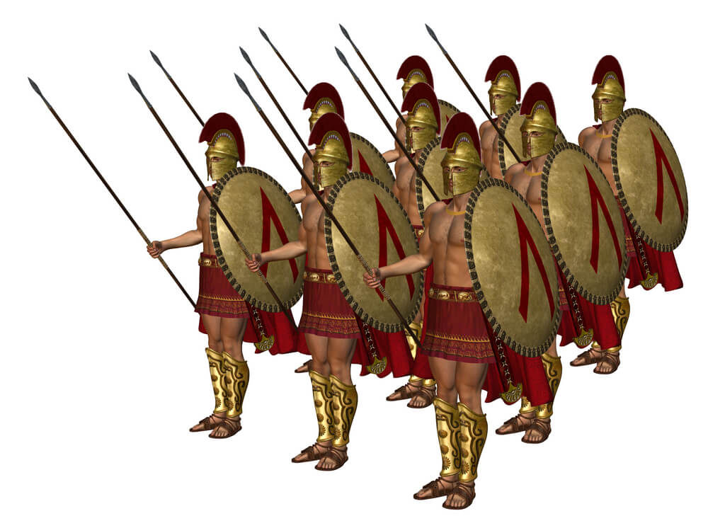 الجنود اليونانيين. الرسم التوضيحي: شترستوك
