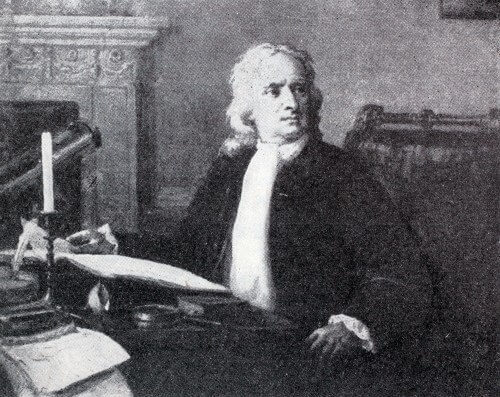 Issac Newton, from a children's encyclopedia from the Soviet Union, 1962. Photo: Iryna809509 / Shutterstock.com