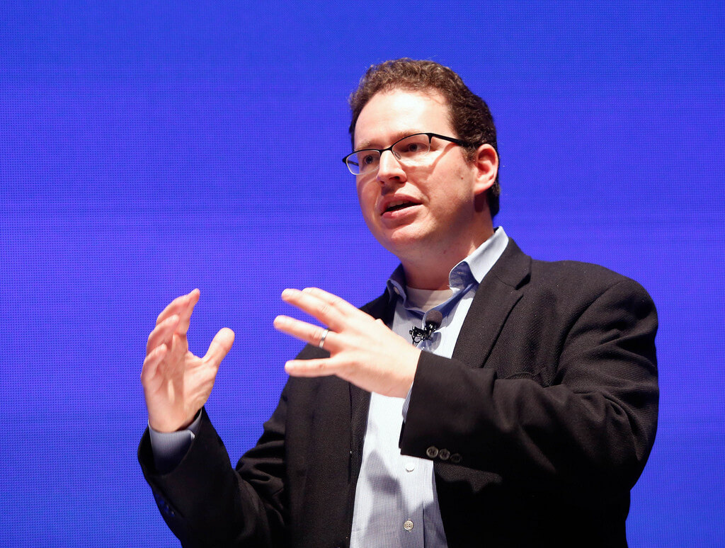 Ben Nelson, founder of Minerva, in a lecture at the World Economic Forum in Dubai.