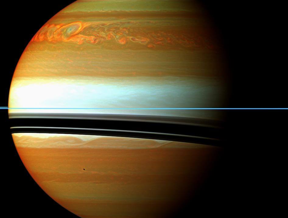 Storms on Saturn. Photo: NASA