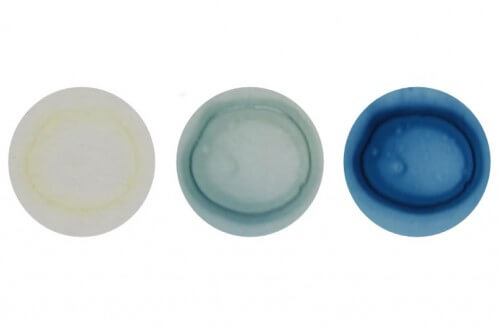 Thin layers that change color from white to blue in response to a chemical warfare agent [courtesy: Swager lab]