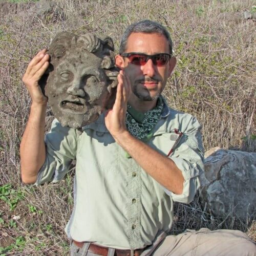 The Hal Pan mask that was discovered in Susita in 2015. Photo: Dr. Daniel Eisenberg, Haifa University