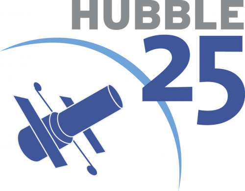 A symbol of the 25th anniversary of the Hubble Space Telescope. Image: NASA