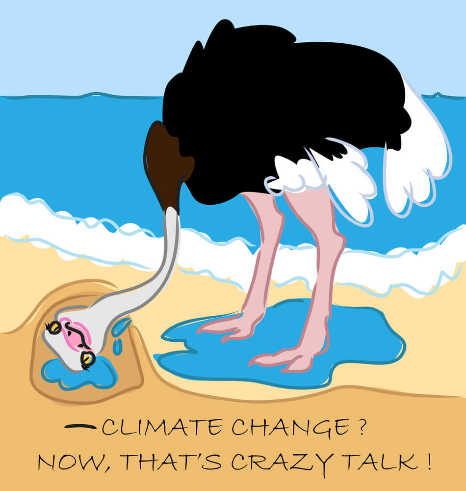 Climate change denial. Illustration: shutterstock
