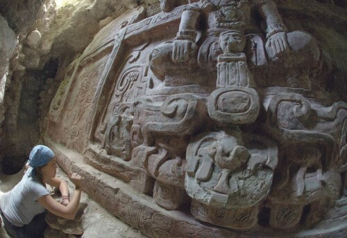 To the storms, from archaeological excavations in Mayan antiquity in Holmol, Guatemala