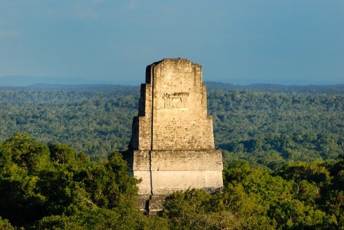 A Mayan pyramid in the heart of a rain forest in Guatemala. Photo: shutterstock